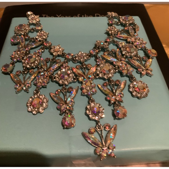 Kirk folly butterfly fairyland crystal  ball necklace - Picture 8 of 10